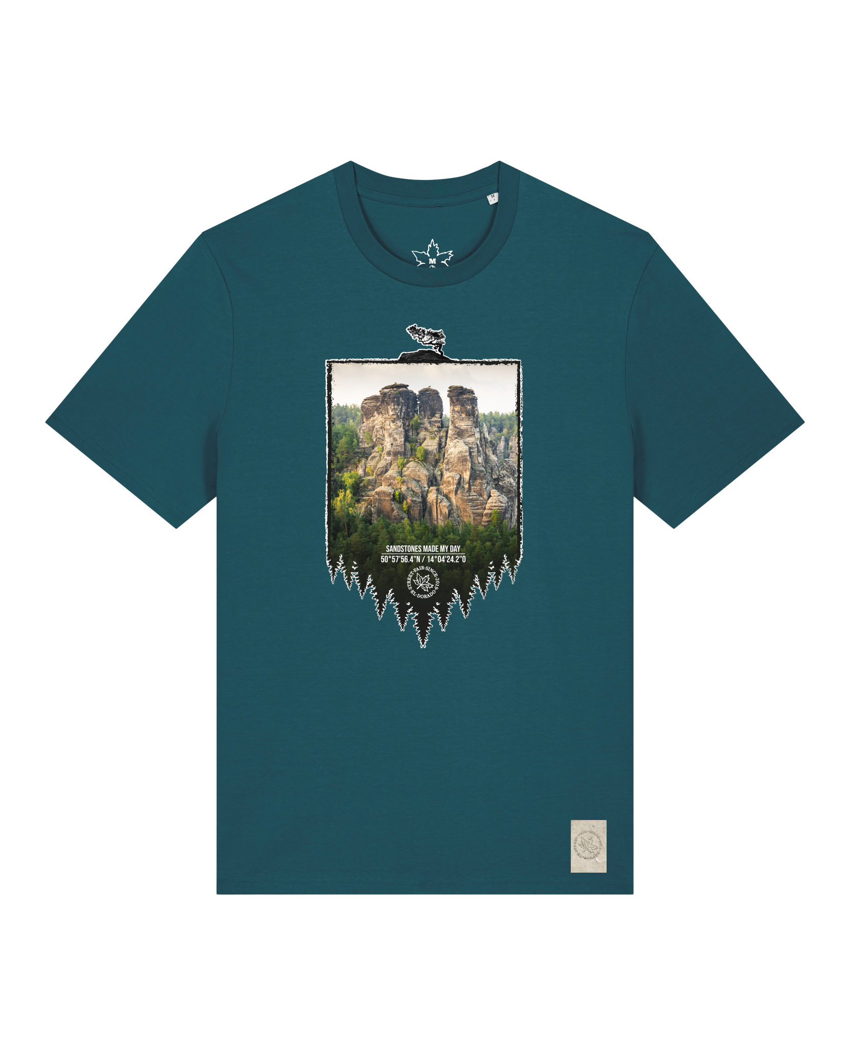 bio-unisex-medium fit-tshirt-sächsische schweiz-sttu169-nordmanntanne-front