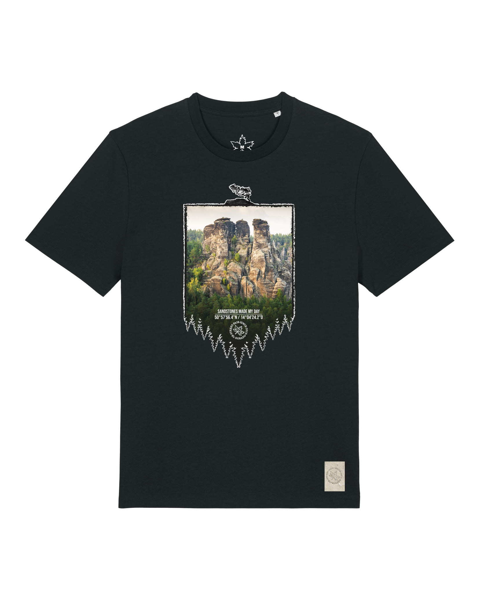 bio-unisex-medium fit-tshirt-sächsische schweiz-sttu169-schwarz-front