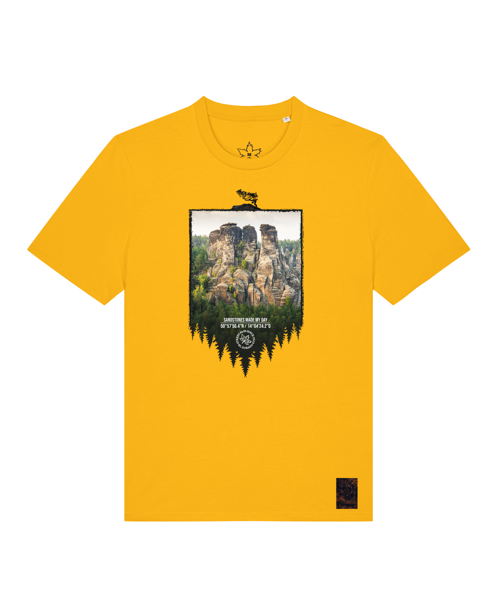 bio-unisex-medium fit-tshirt-sächsische schweiz-sttu169-sonnenblume-front