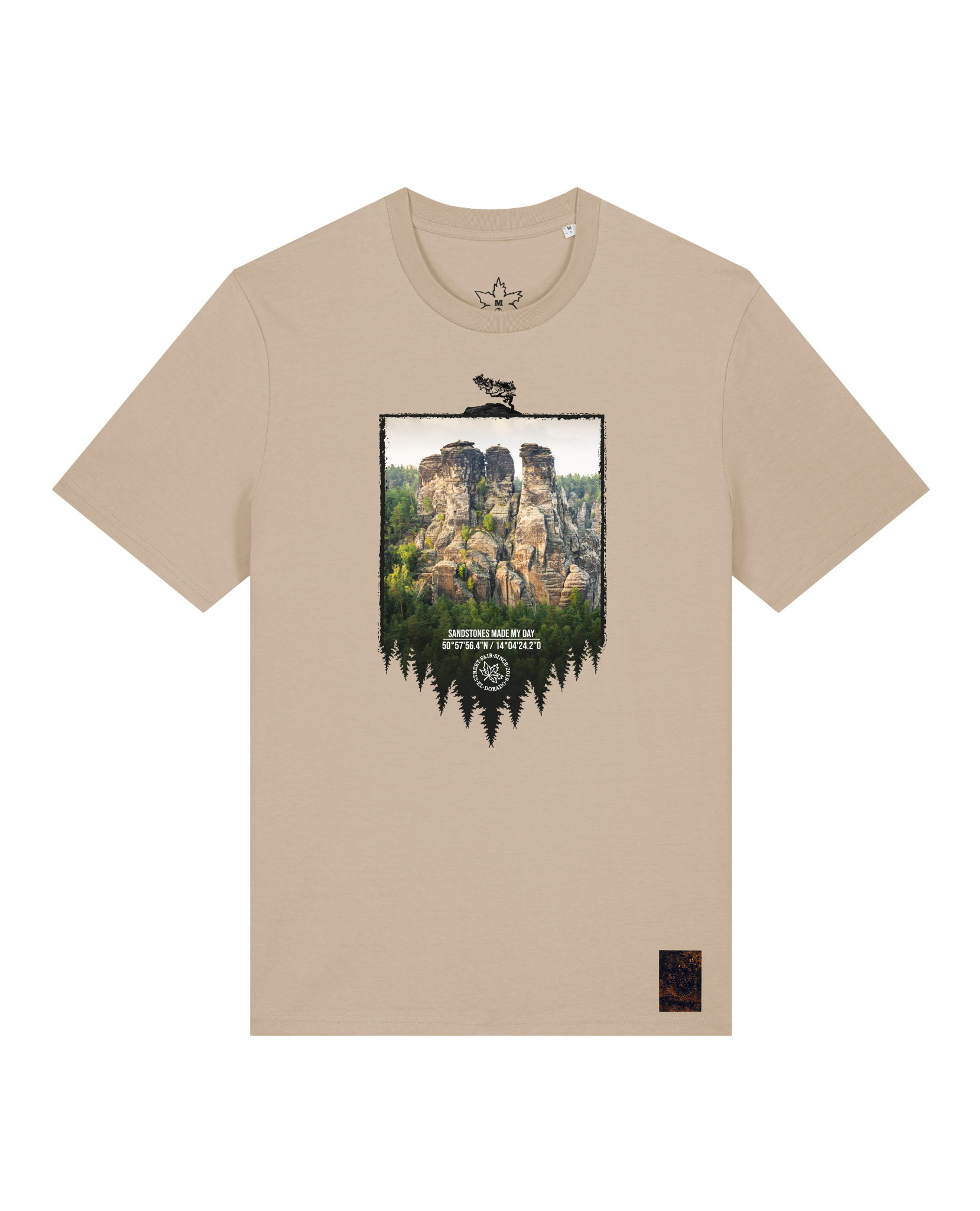 bio-unisex-medium fit-tshirt-sächsische schweiz-sttu169-treibsand-front