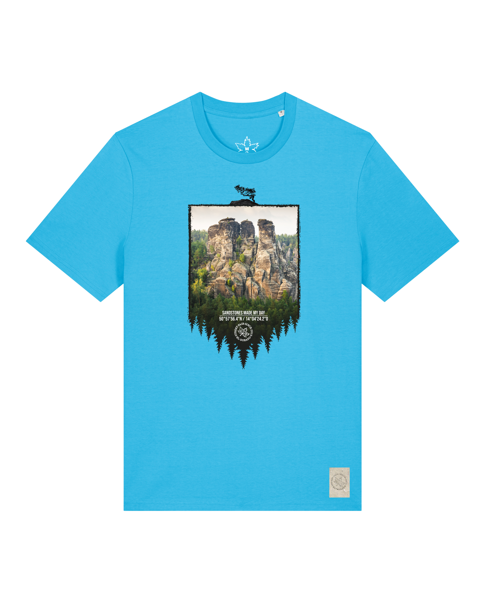 bio-unisex-medium fit-tshirt-sächsische schweiz-sttu169-wasserblau-front