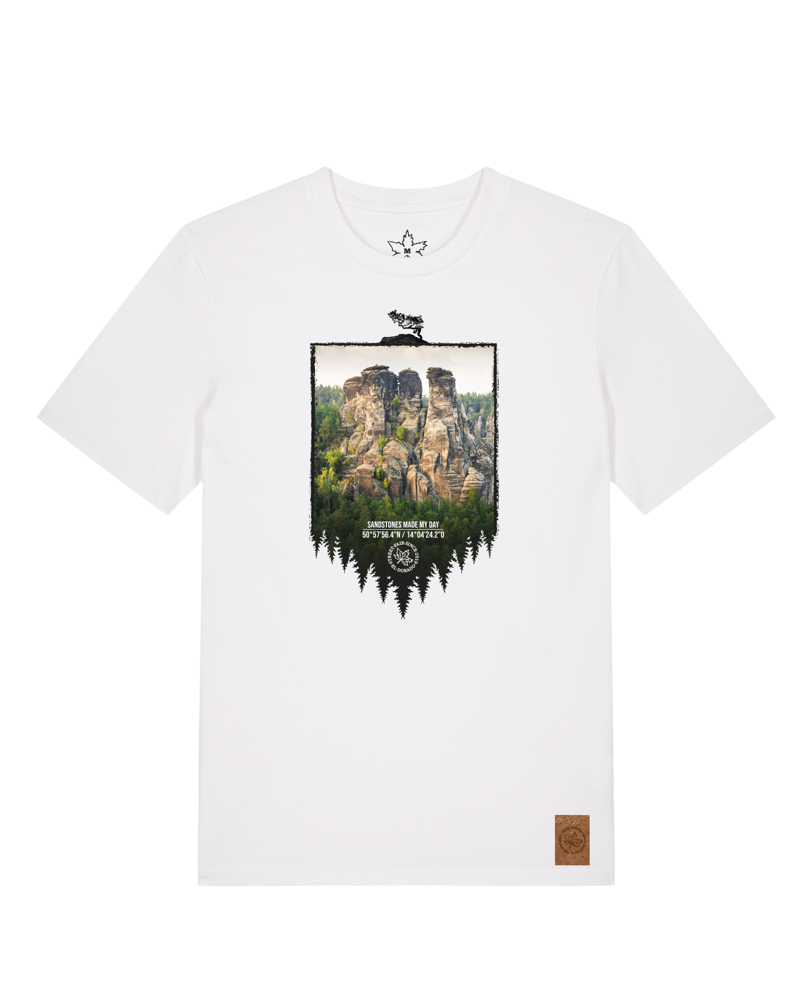 bio-unisex-medium fit-tshirt-sächsische schweiz-sttu169-weiß-front