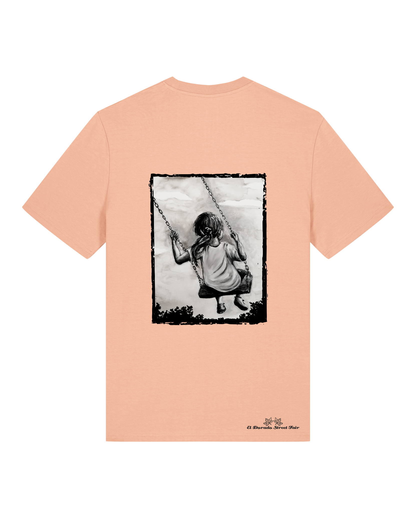 Bio Unisex Medium Fit T-Shirt Schaukeln (Backprint)