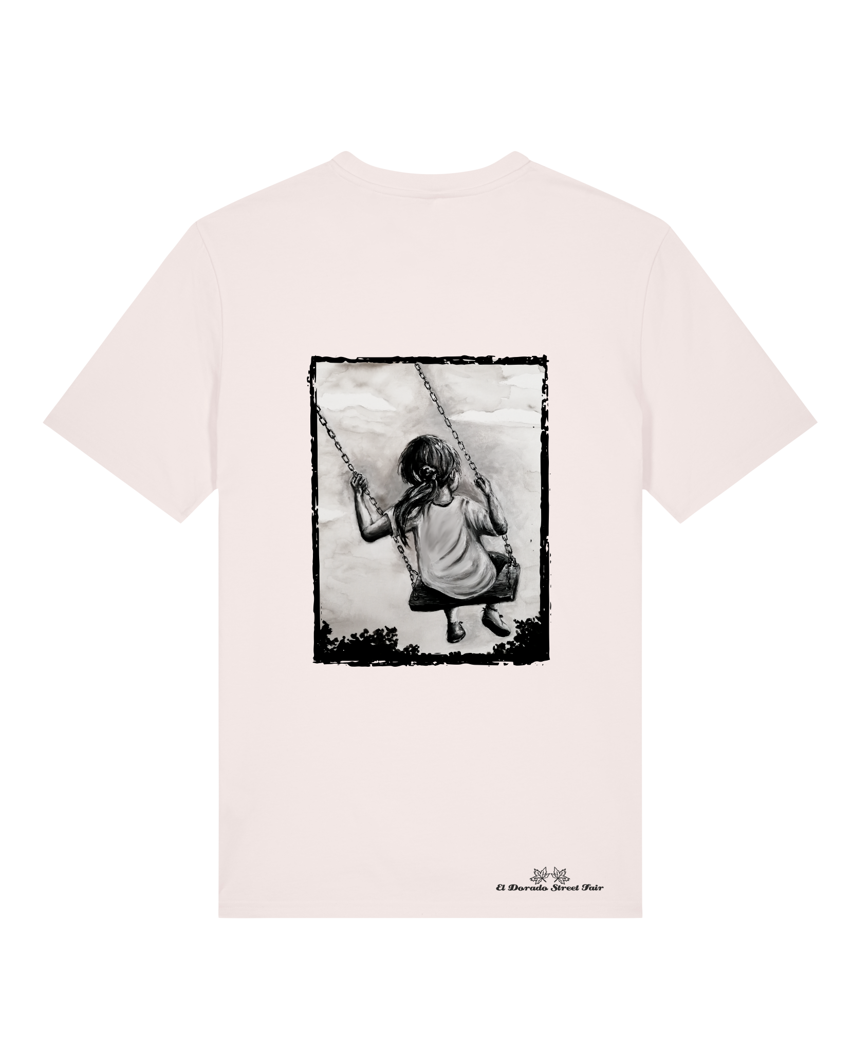 Bio Unisex Medium Fit T-Shirt Schaukeln (Backprint)