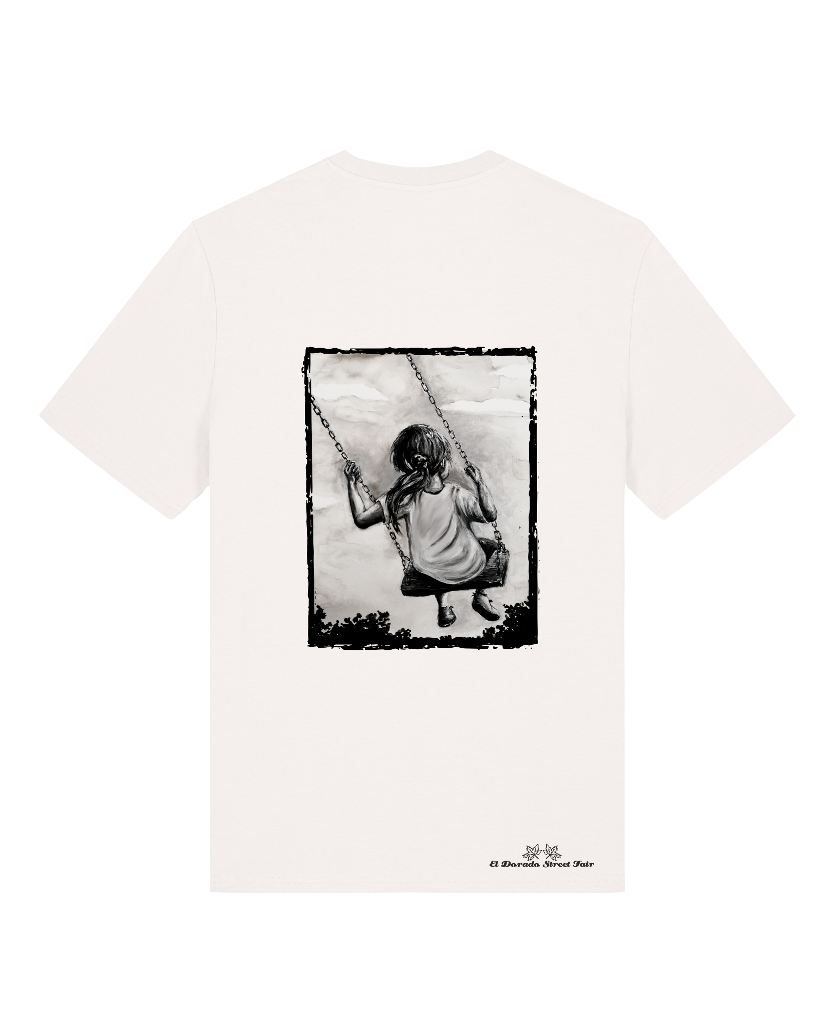 Bio Unisex Medium Fit T-Shirt Schaukeln (Backprint)