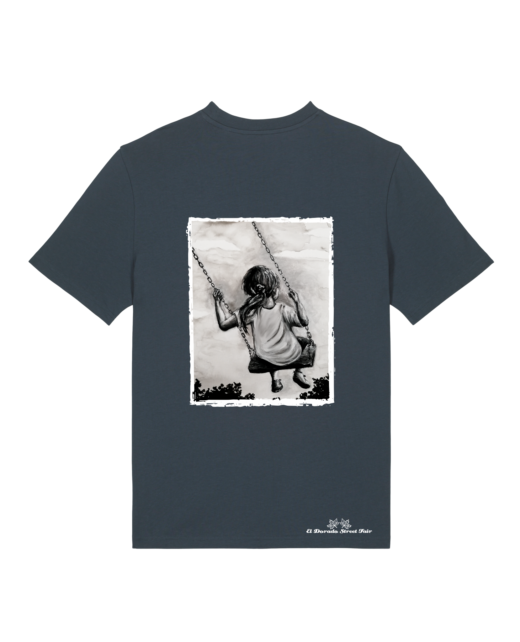 Bio Unisex Medium Fit T-Shirt Schaukeln (Backprint)