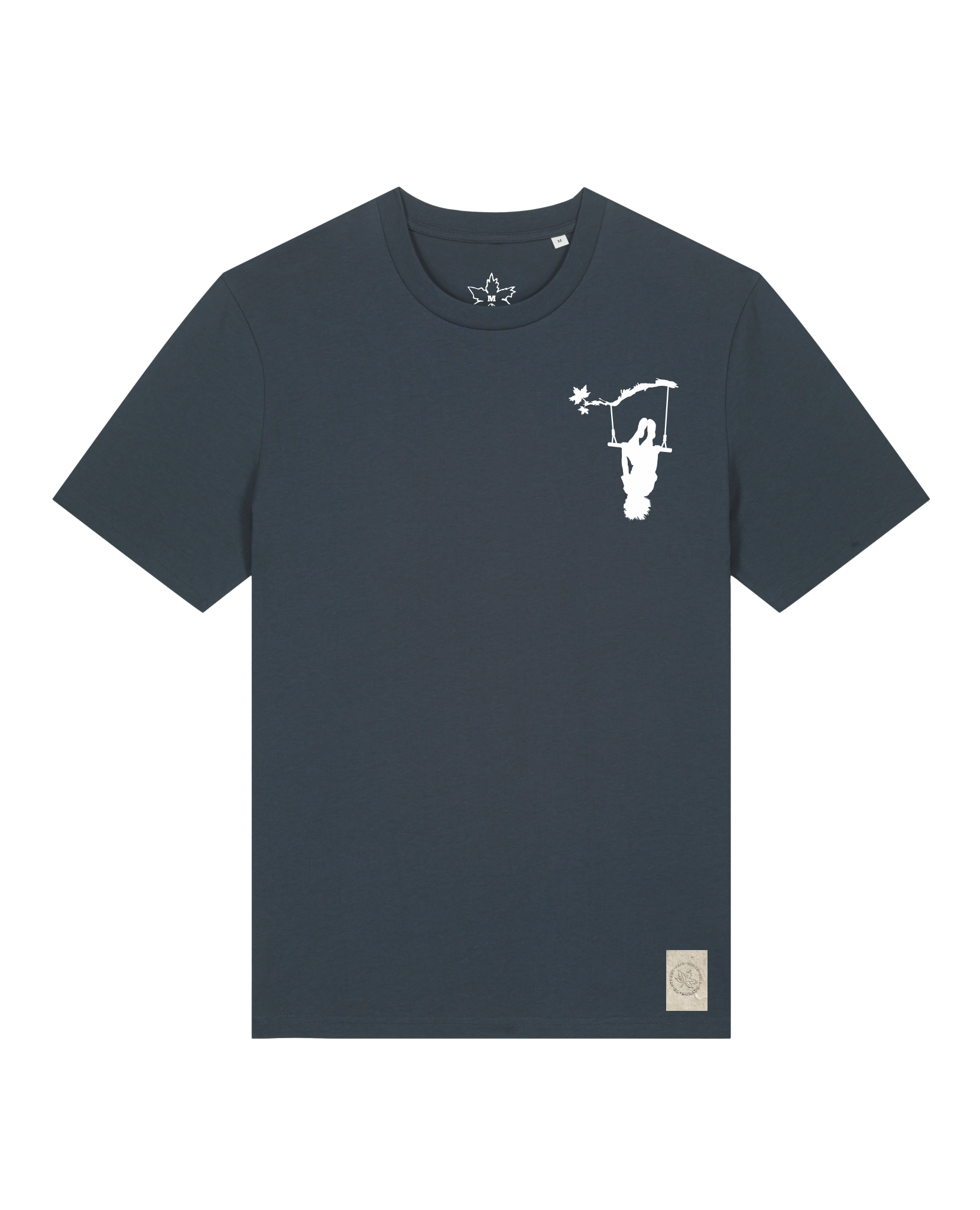 bio-unisex-medium fit-tshirt-schaukeln (backprint)-sttu169-blaubeernacht-front