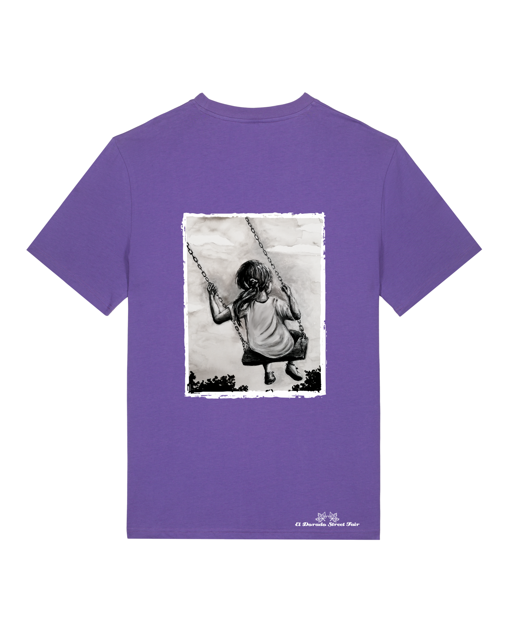 Bio Unisex Medium Fit T-Shirt Schaukeln (Backprint)