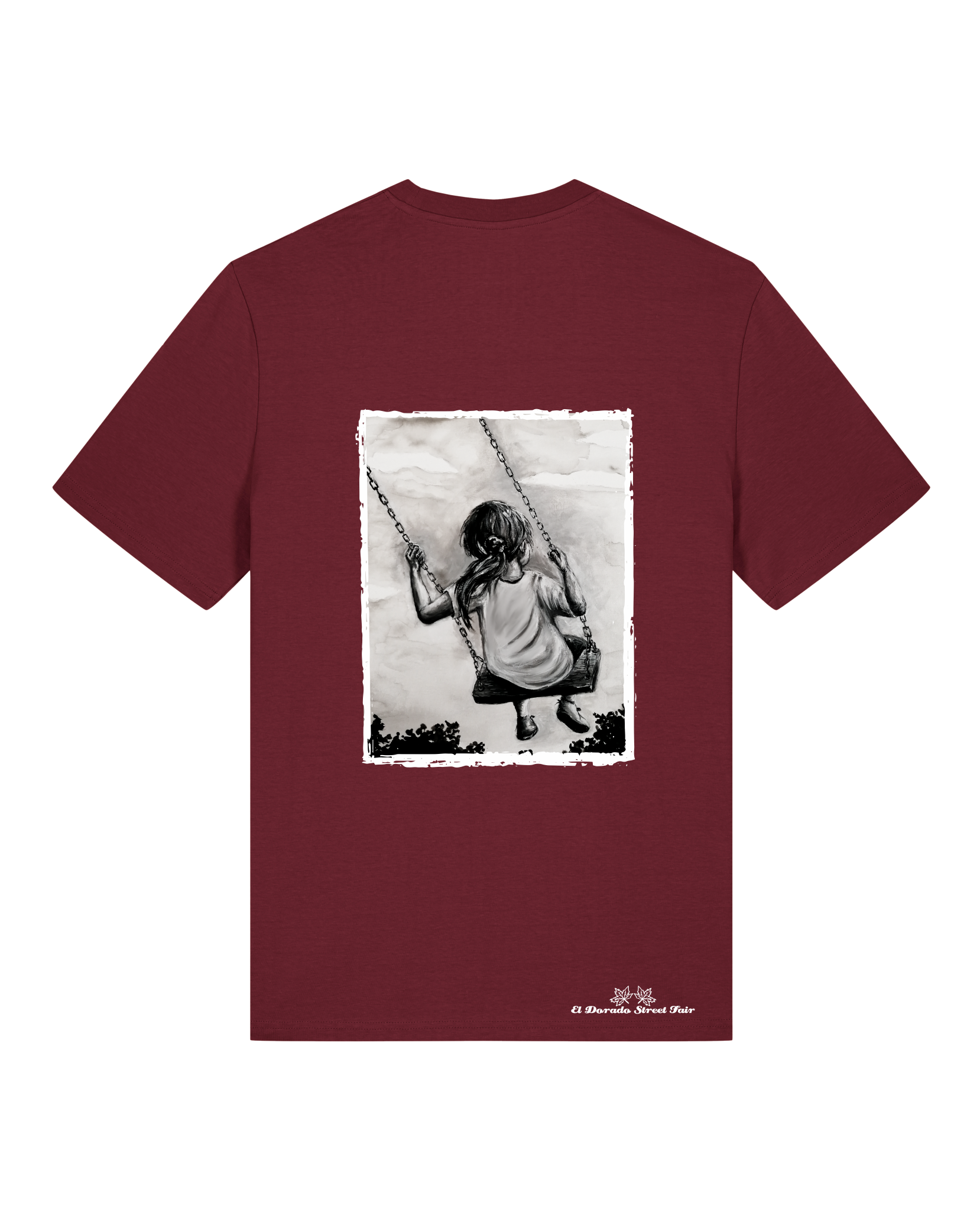 Bio Unisex Medium Fit T-Shirt Schaukeln (Backprint)