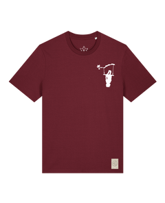 bio-unisex-medium fit-tshirt-schaukeln (backprint)-sttu169-burgunder rot-front