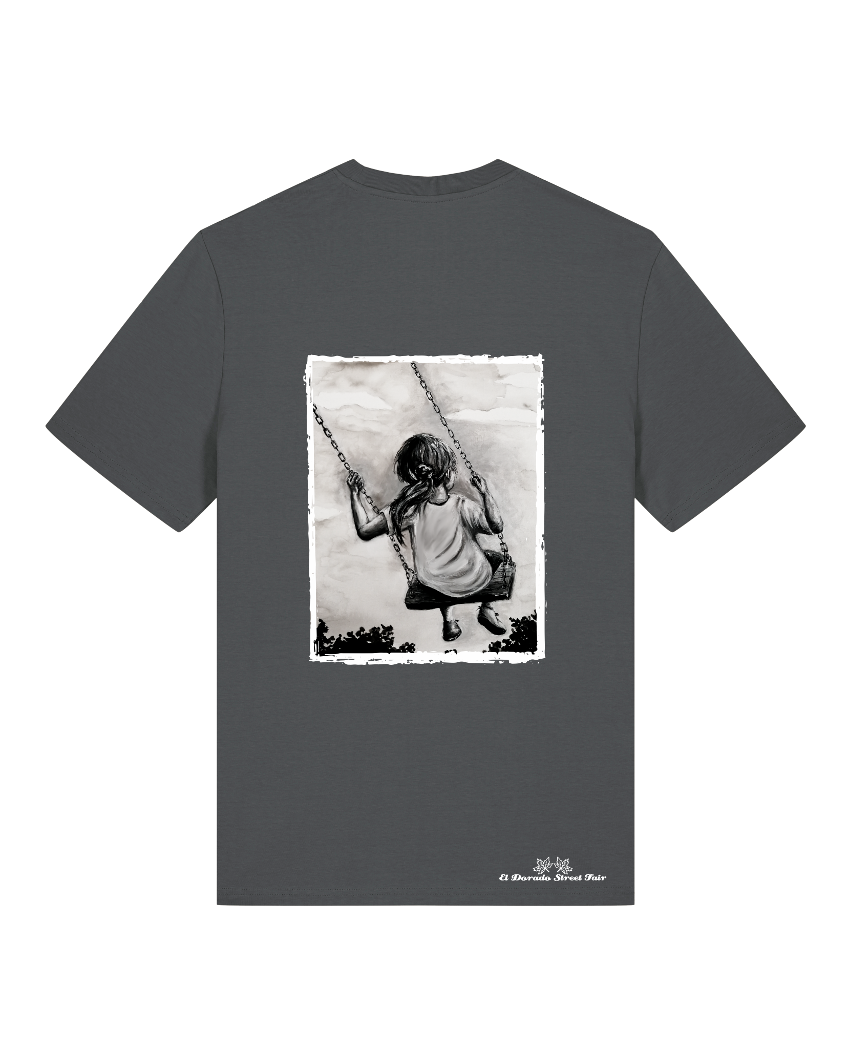Bio Unisex Medium Fit T-Shirt Schaukeln (Backprint)