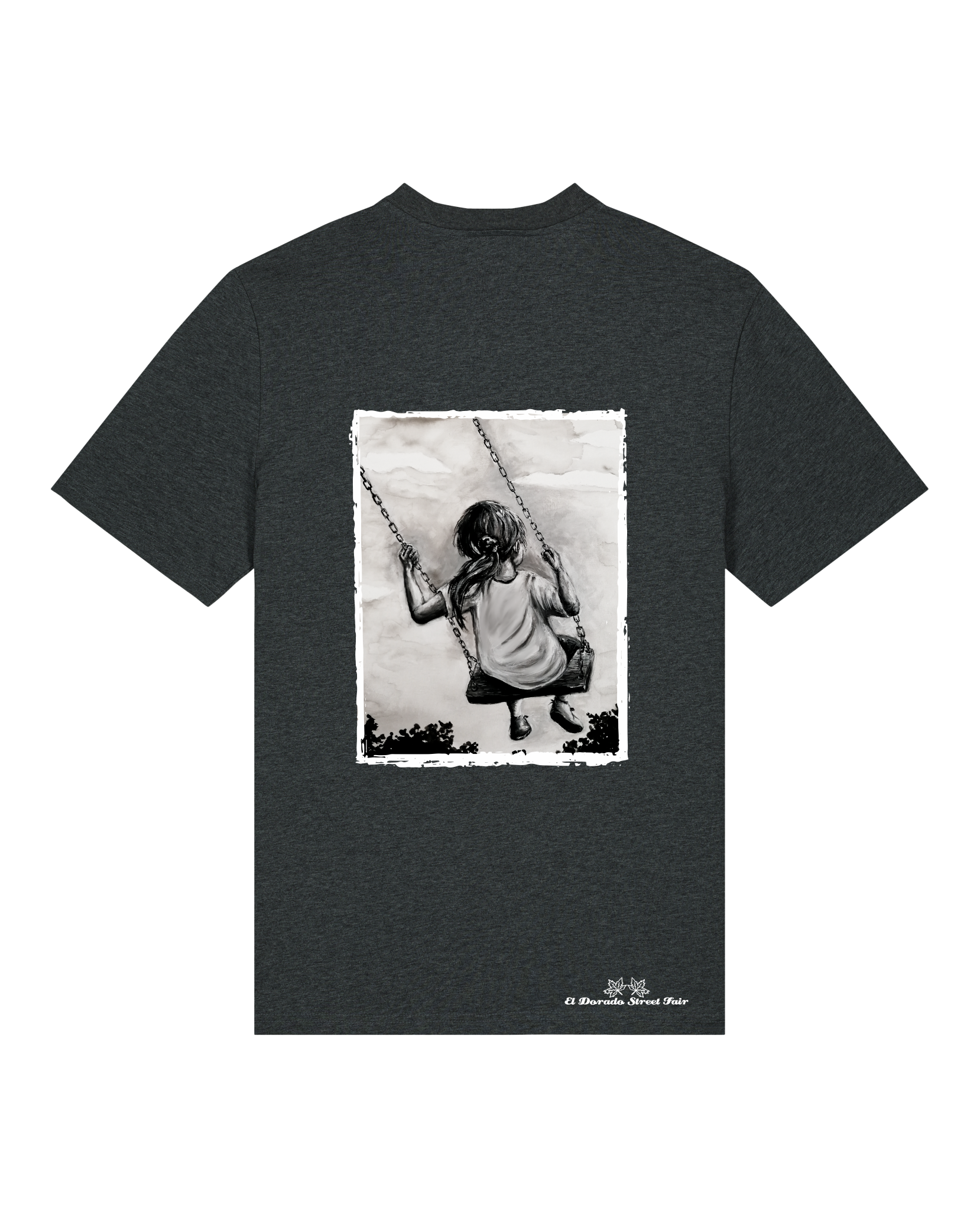 Bio Unisex Medium Fit T-Shirt Schaukeln (Backprint)