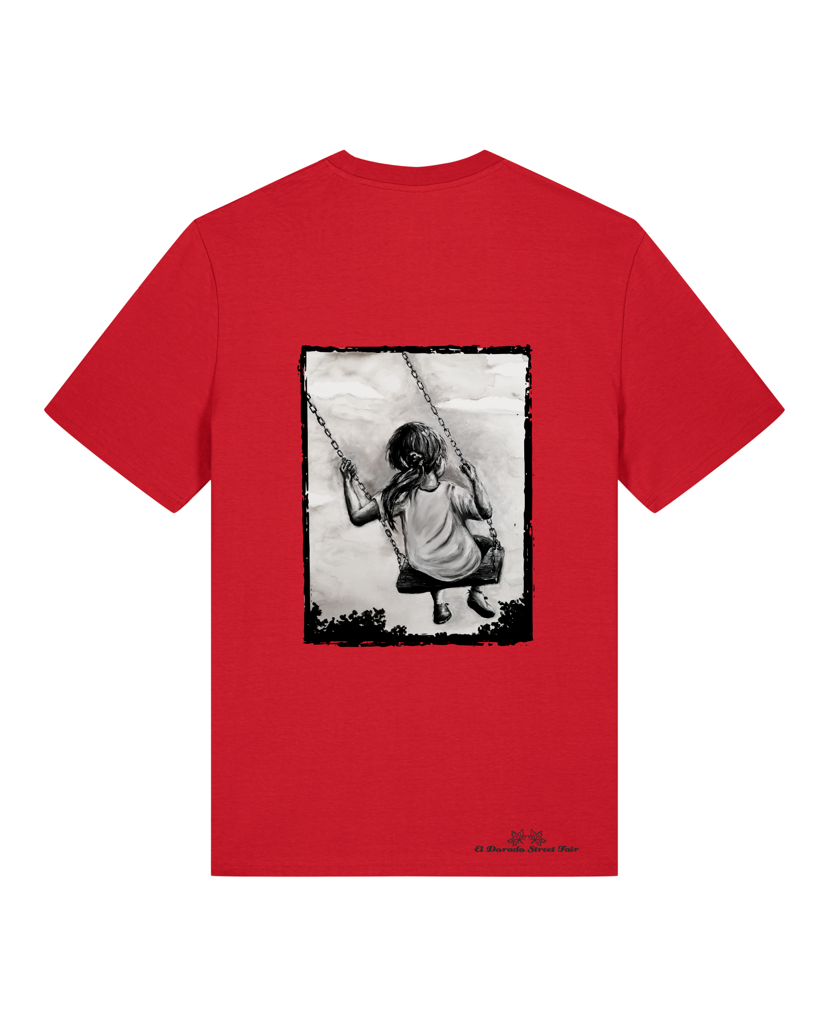 Bio Unisex Medium Fit T-Shirt Schaukeln (Backprint)