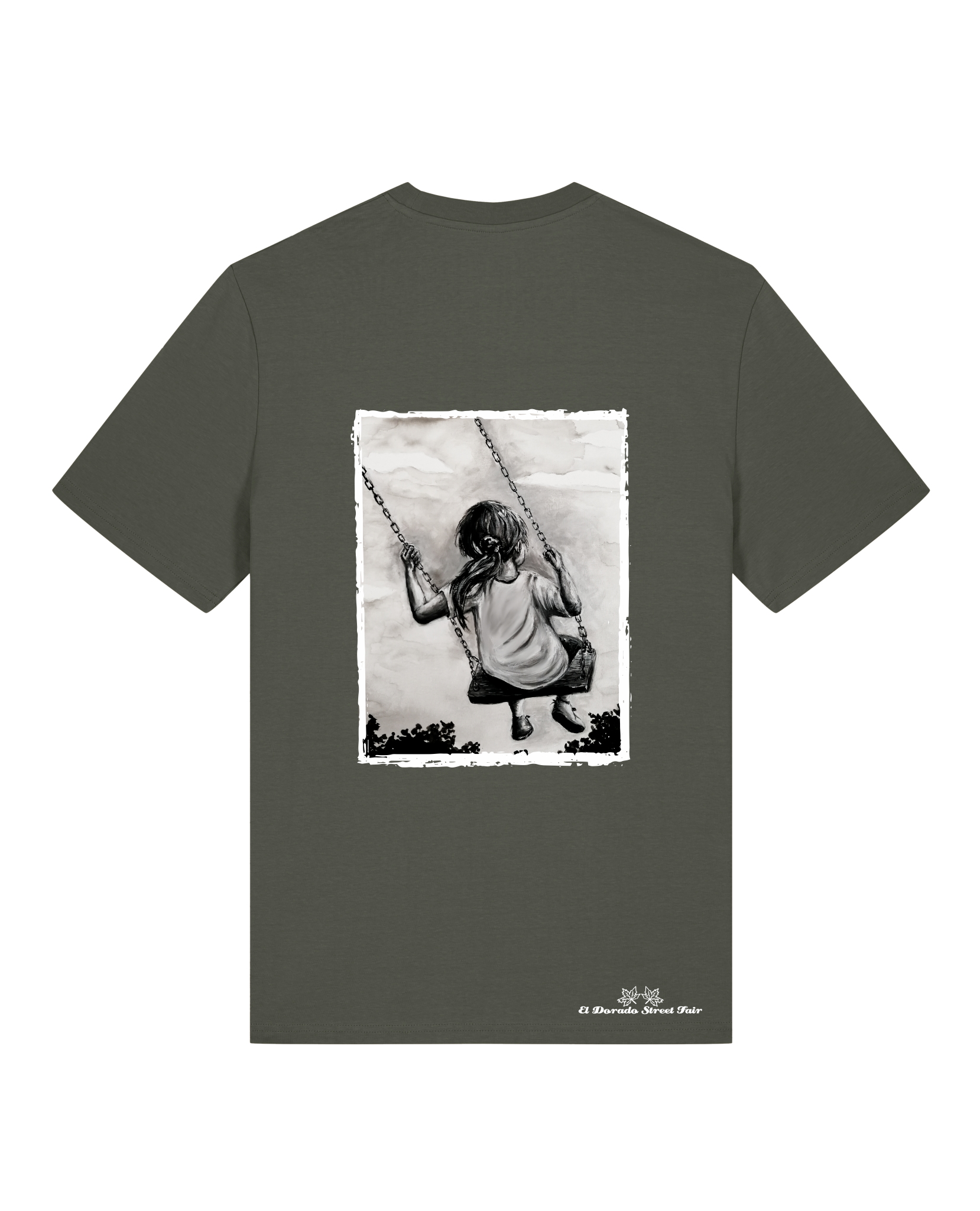 Bio Unisex Medium Fit T-Shirt Schaukeln (Backprint)