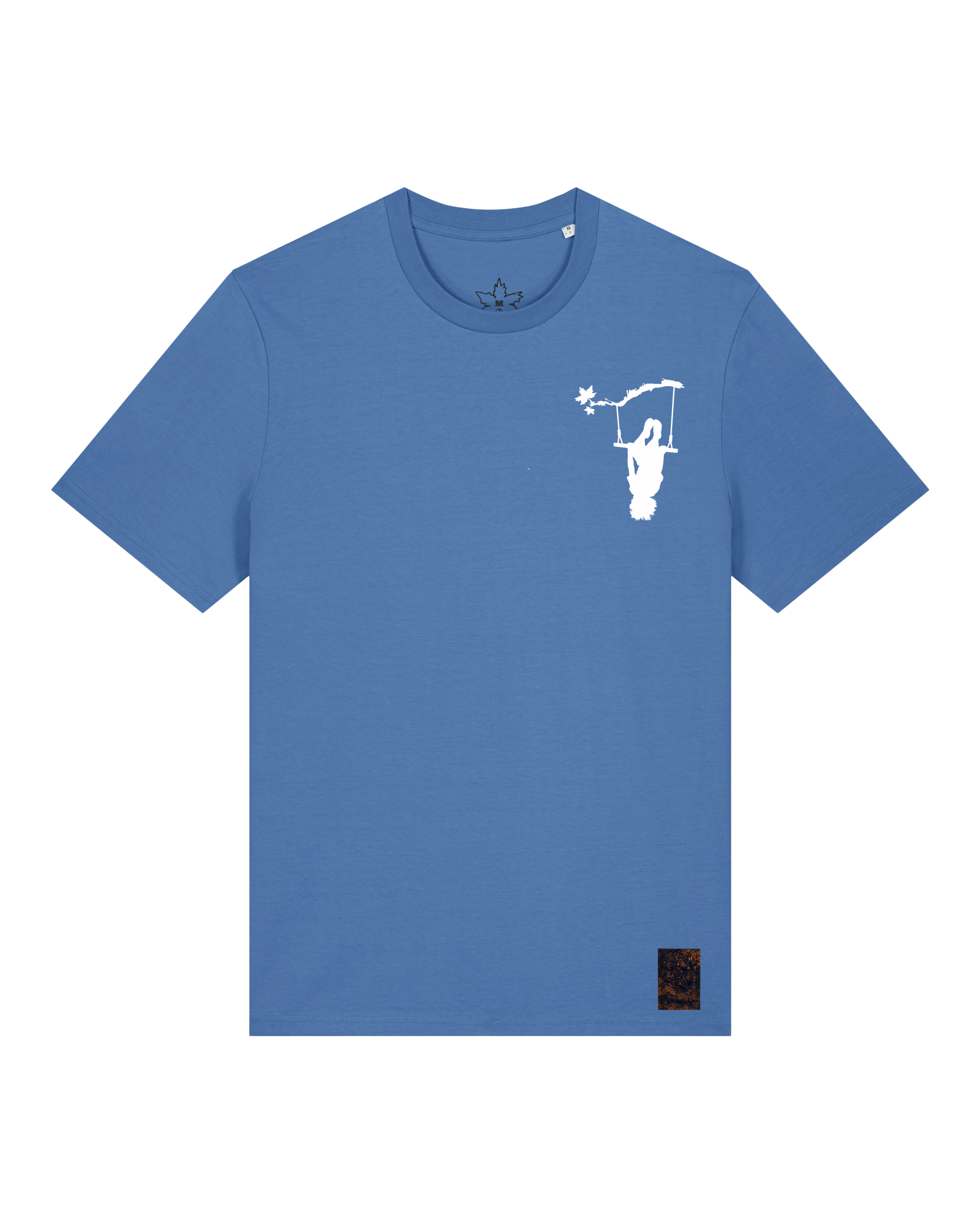 bio-unisex-medium fit-tshirt-schaukeln (backprint)-sttu169-hortensie-front