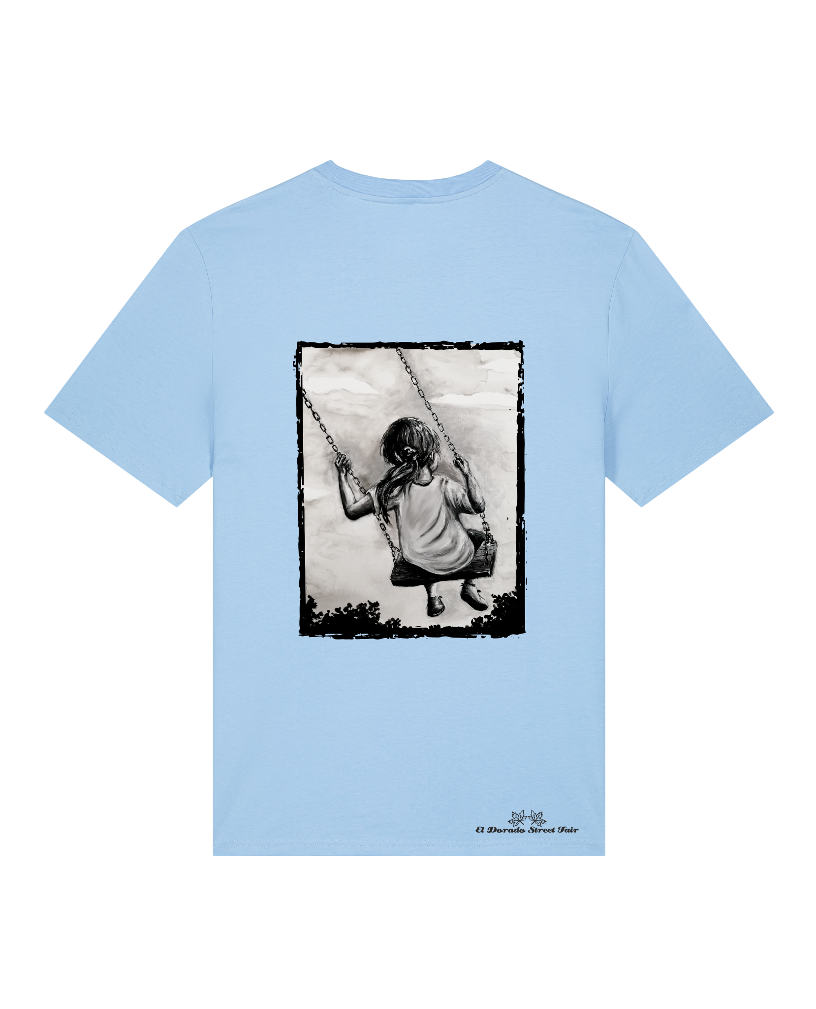 Bio Unisex Medium Fit T-Shirt Schaukeln (Backprint)