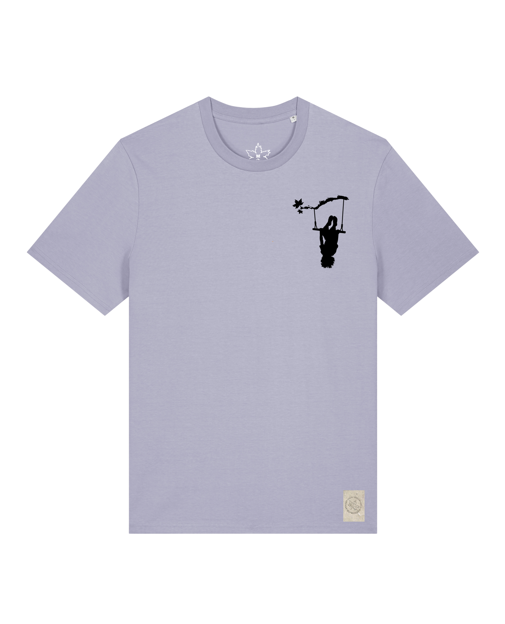 bio-unisex-medium fit-tshirt-schaukeln (backprint)-sttu169-lavender-front