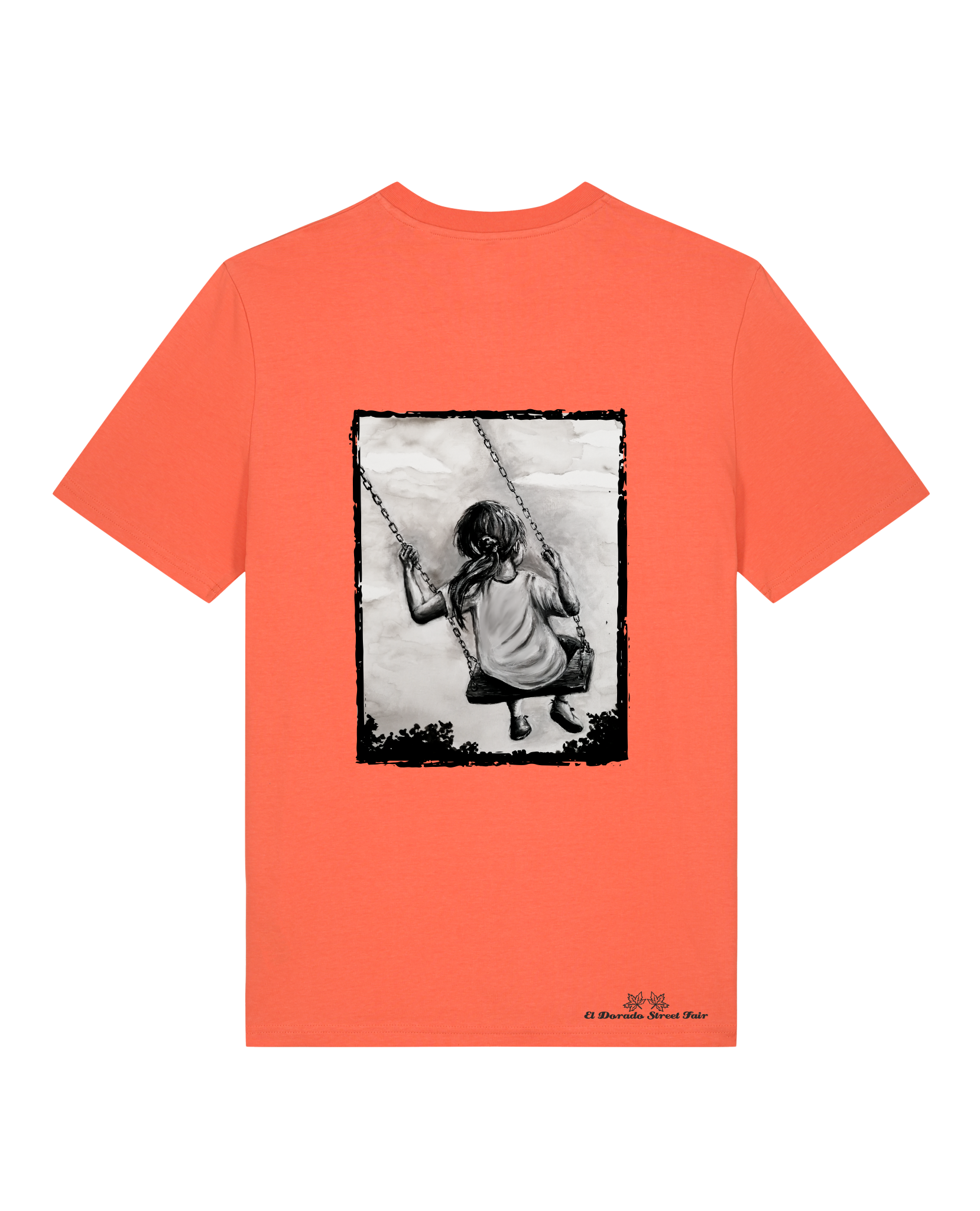 Bio Unisex Medium Fit T-Shirt Schaukeln (Backprint)