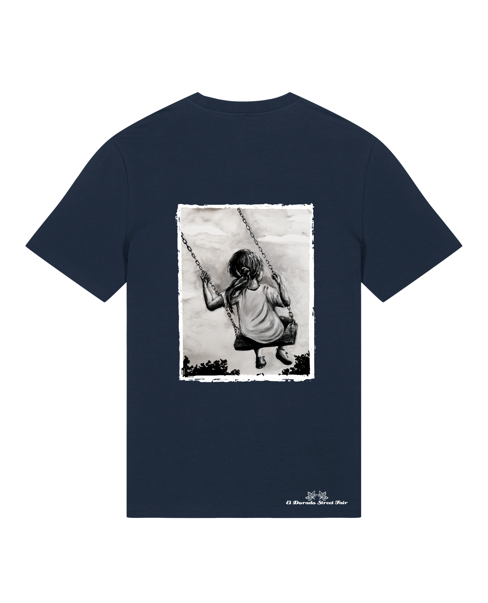 Bio Unisex Medium Fit T-Shirt Schaukeln (Backprint)