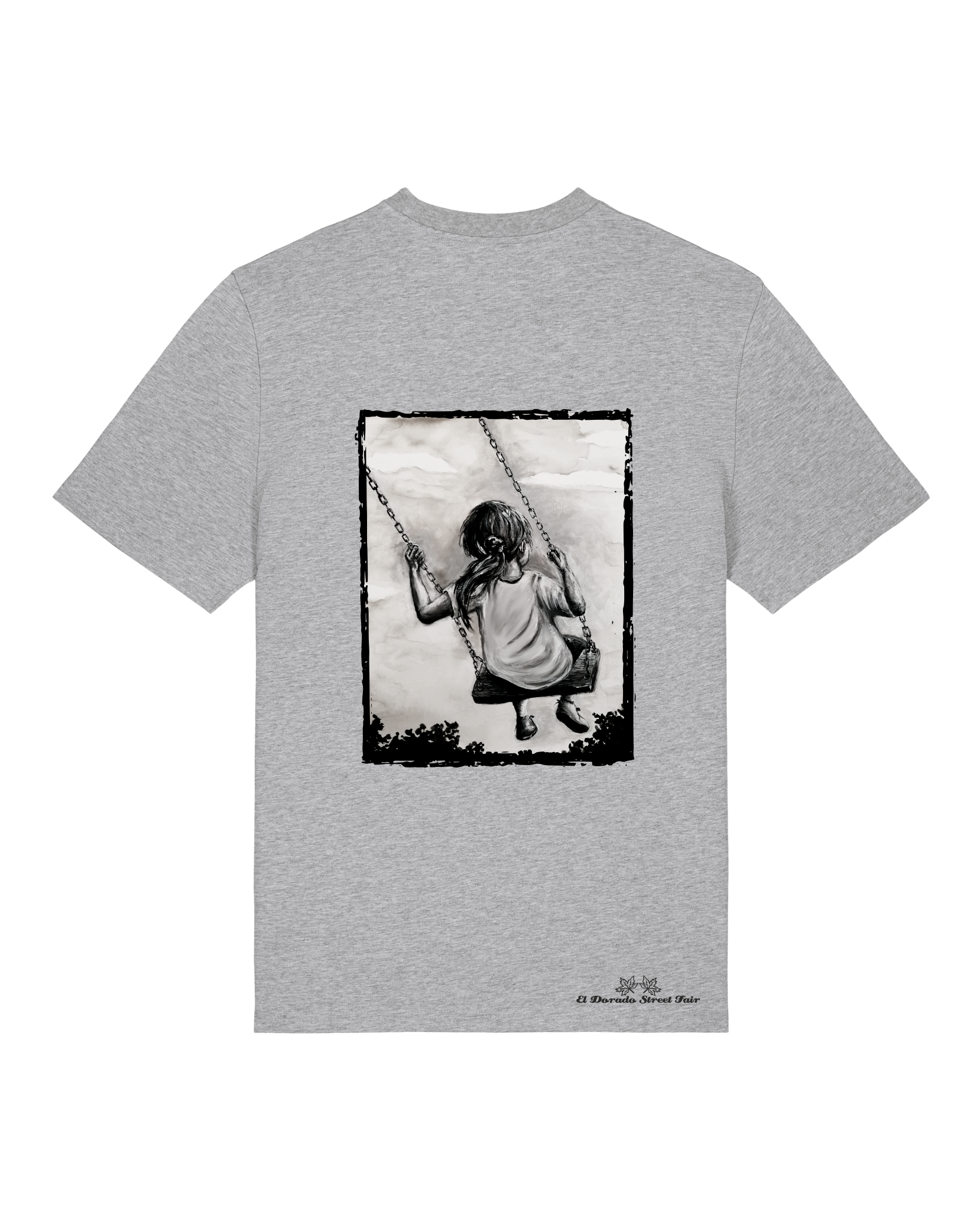 Bio Unisex Medium Fit T-Shirt Schaukeln (Backprint)