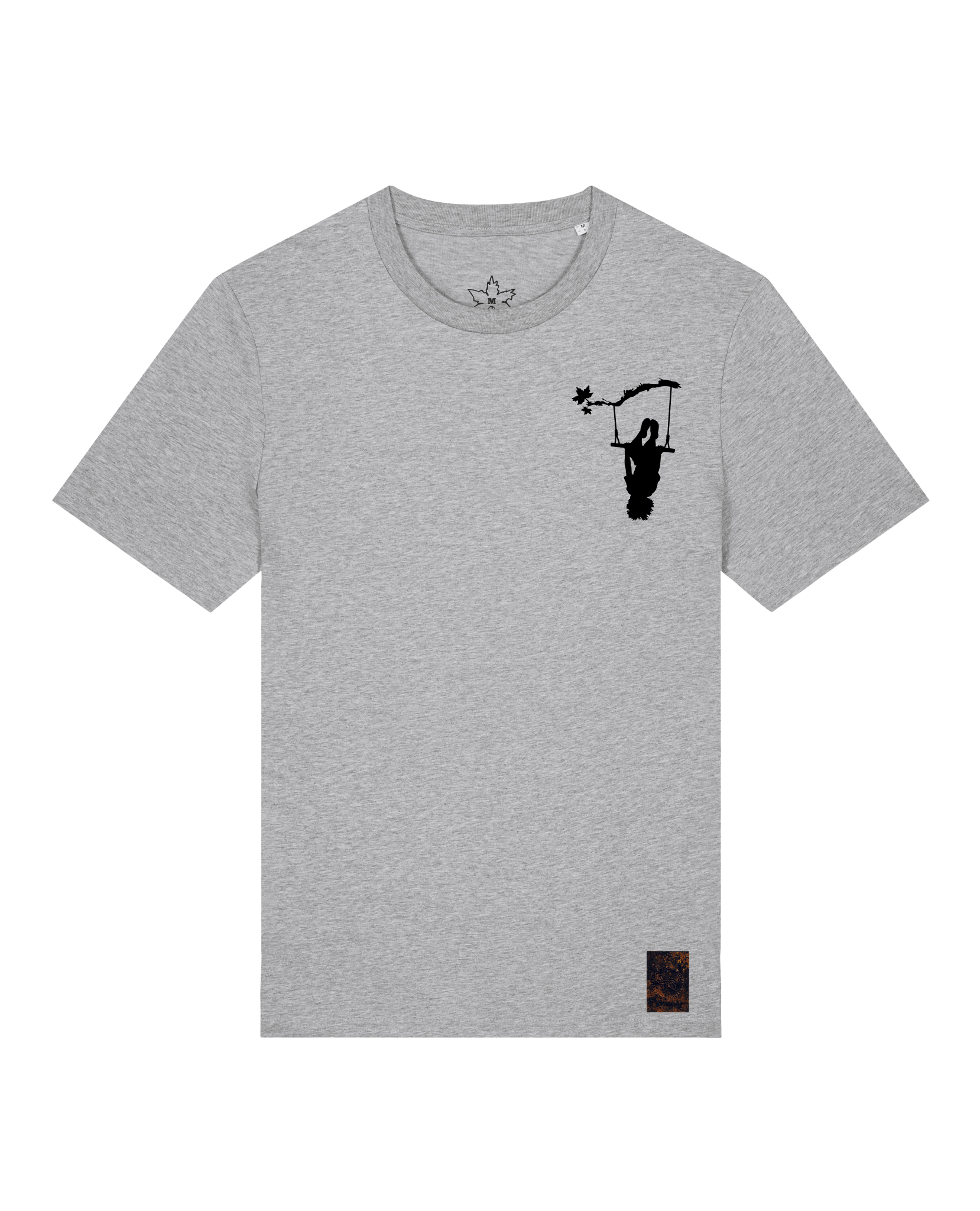 bio-unisex-medium fit-tshirt-schaukeln (backprint)-sttu169-mausgrau-front