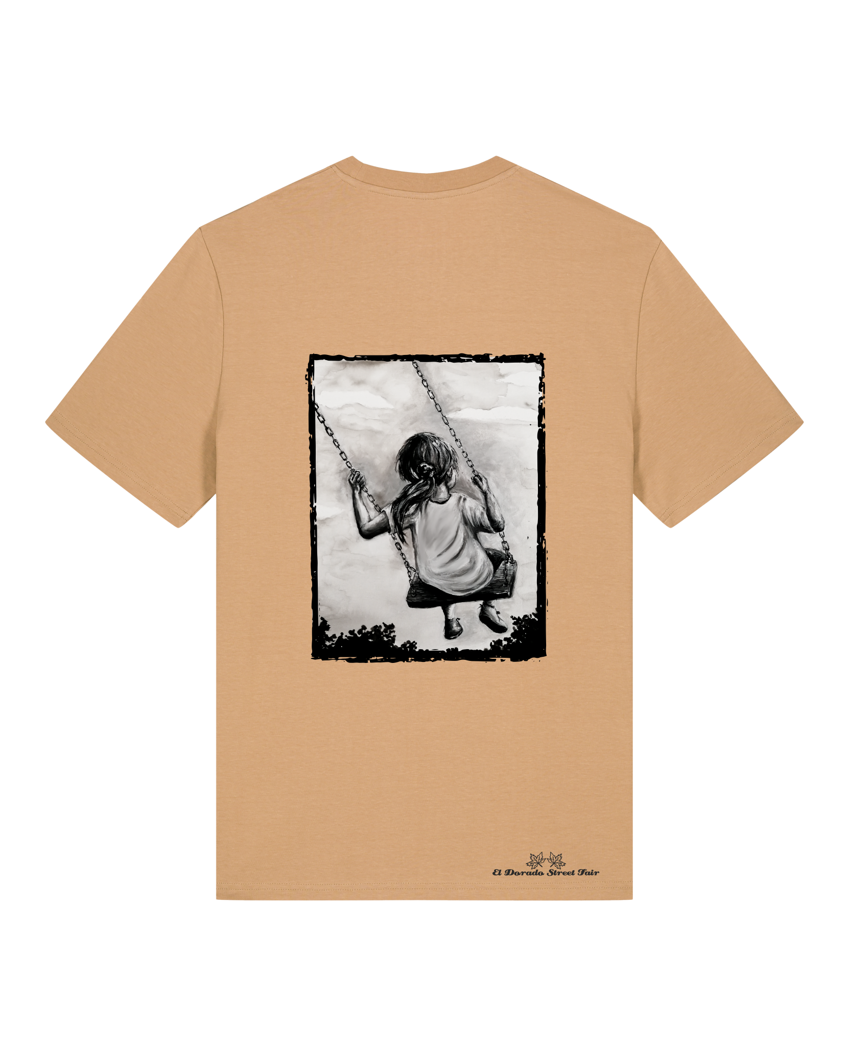 Bio Unisex Medium Fit T-Shirt Schaukeln (Backprint)