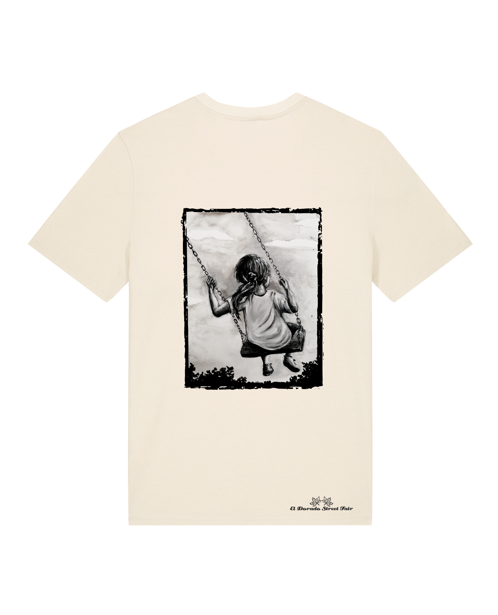 Bio Unisex Medium Fit T-Shirt Schaukeln (Backprint)