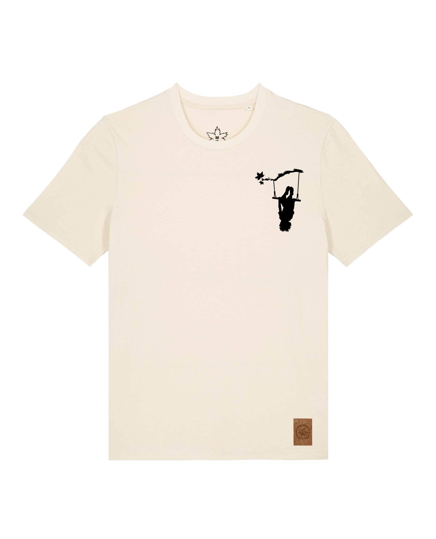 bio-unisex-medium fit-tshirt-schaukeln (backprint)-sttu169-natur-front