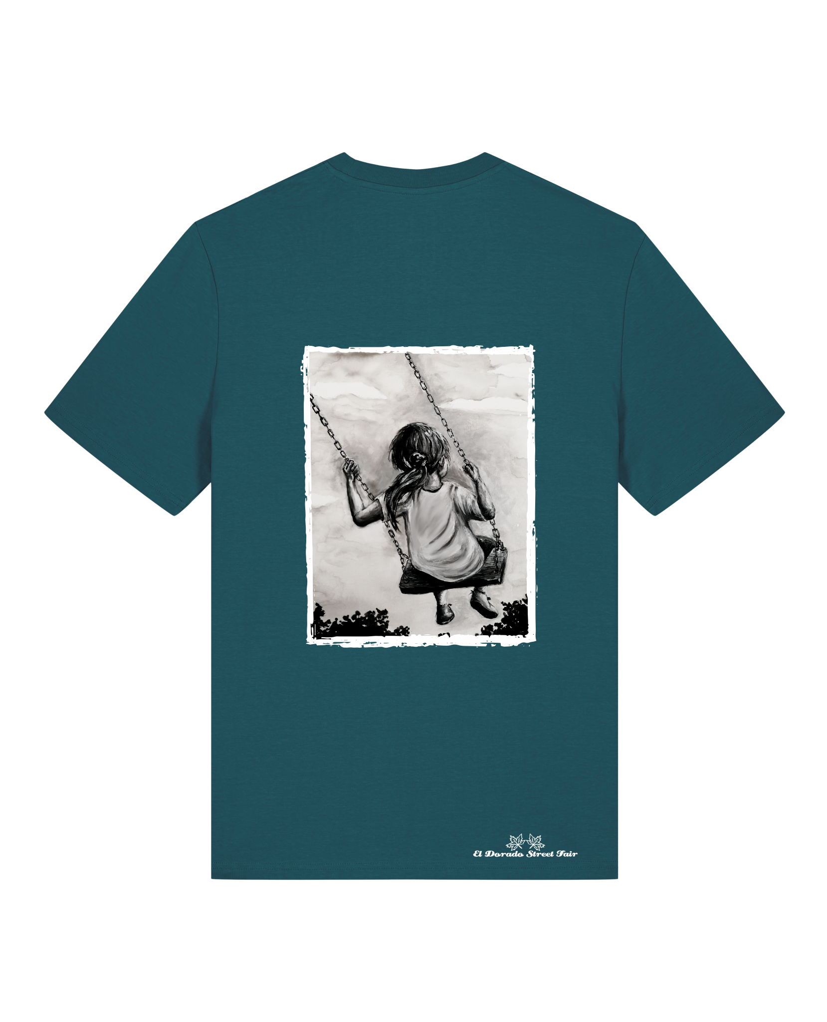 Bio Unisex Medium Fit T-Shirt Schaukeln (Backprint)