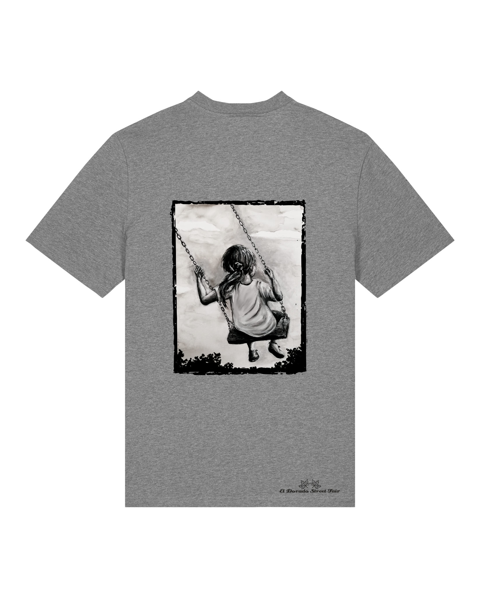 Bio Unisex Medium Fit T-Shirt Schaukeln (Backprint)