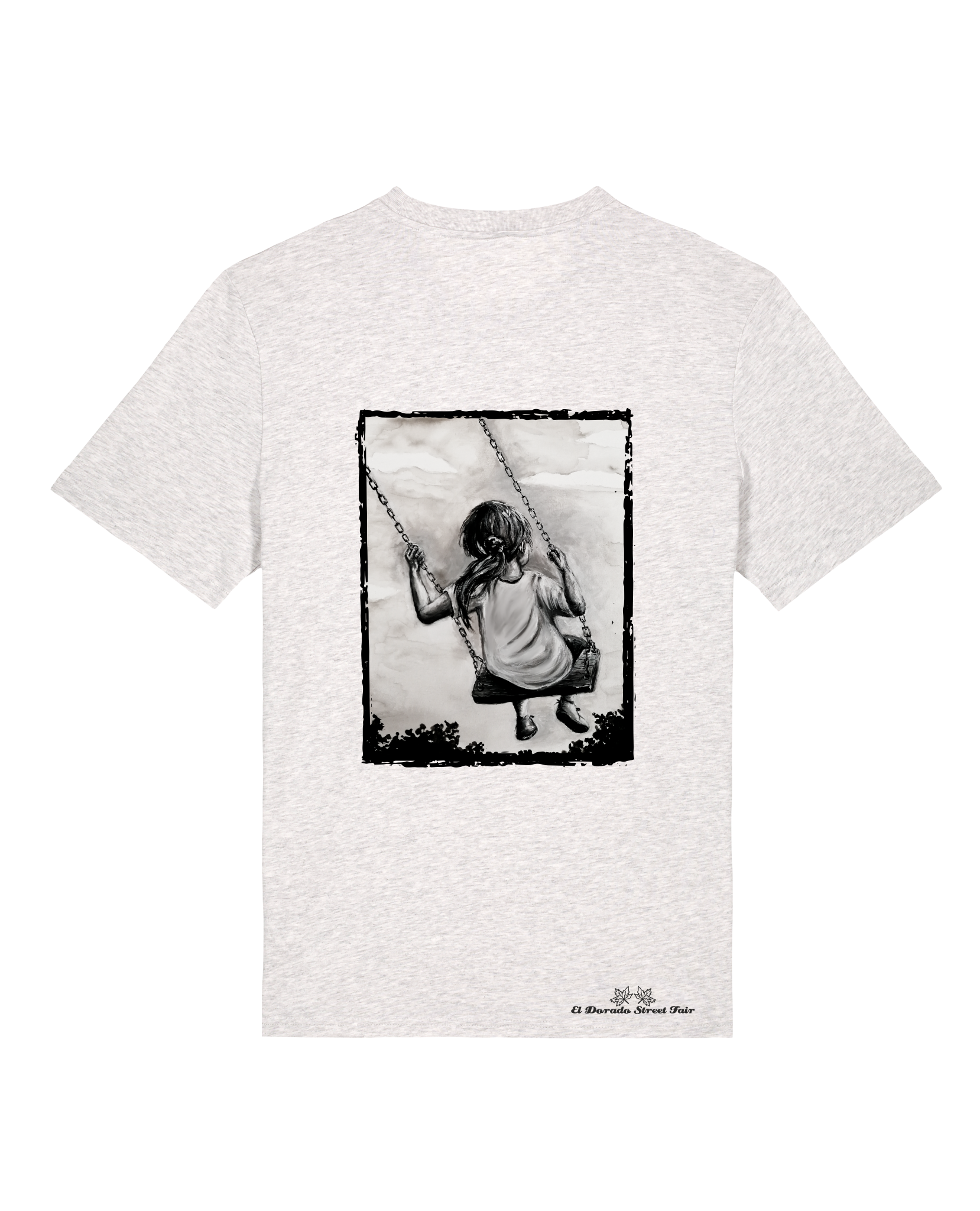 Bio Unisex Medium Fit T-Shirt Schaukeln (Backprint)
