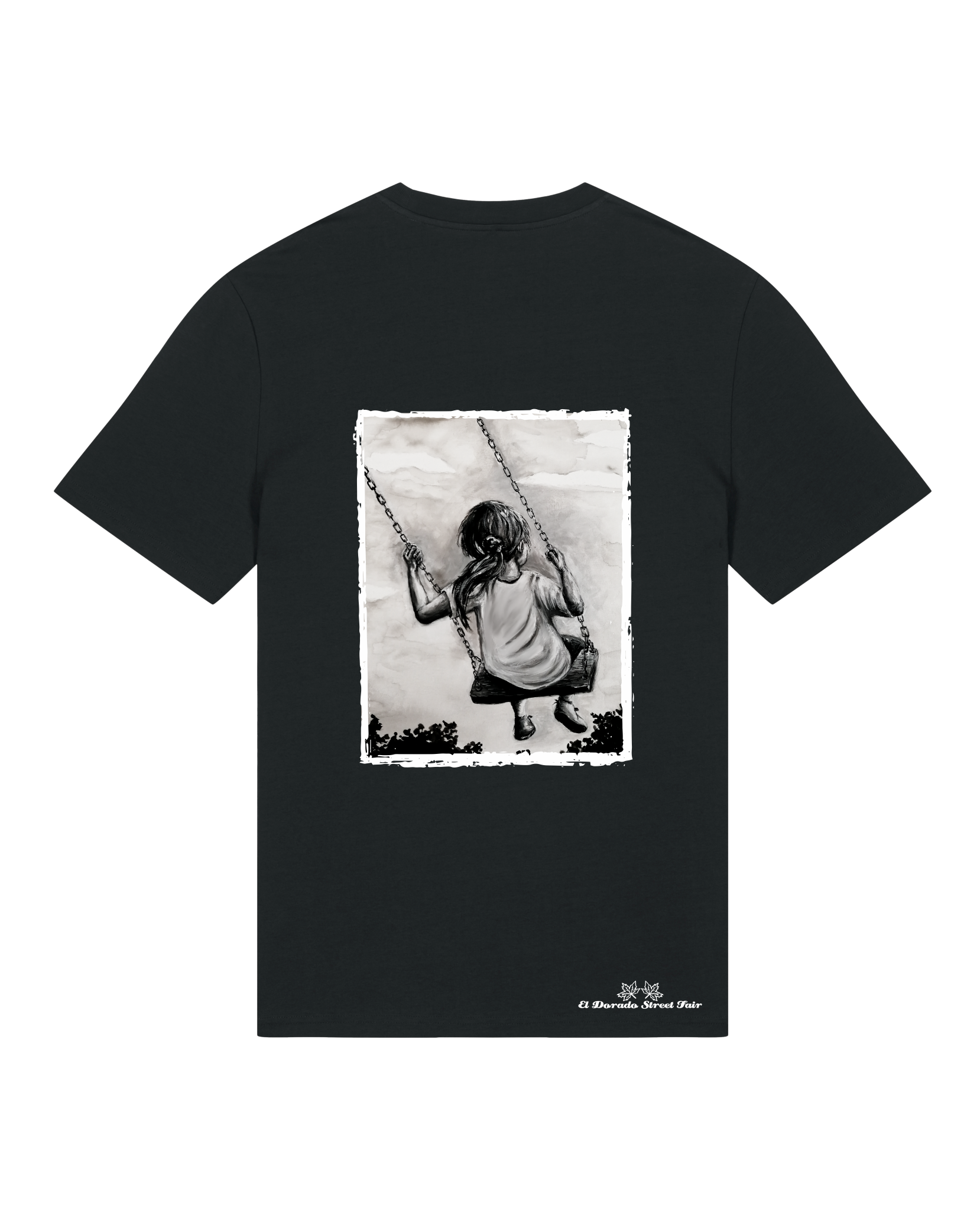 Bio Unisex Medium Fit T-Shirt Schaukeln (Backprint)