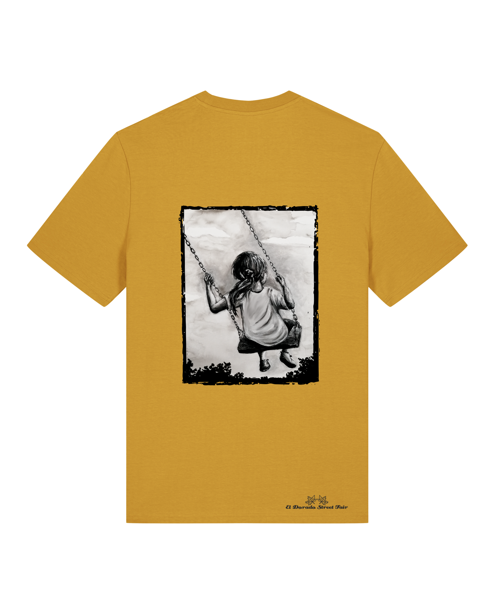 Bio Unisex Medium Fit T-Shirt Schaukeln (Backprint)