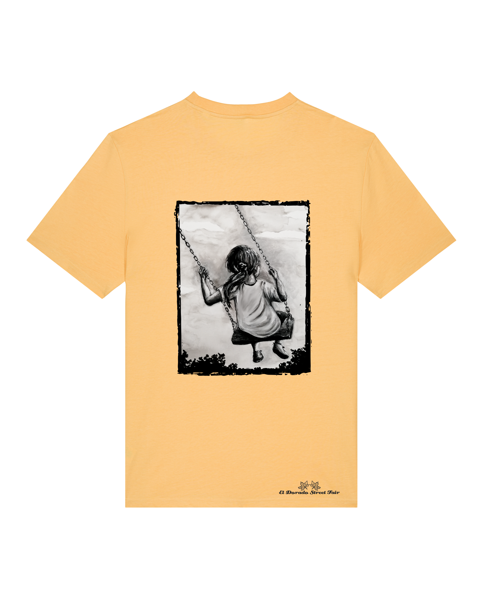 Bio Unisex Medium Fit T-Shirt Schaukeln (Backprint)