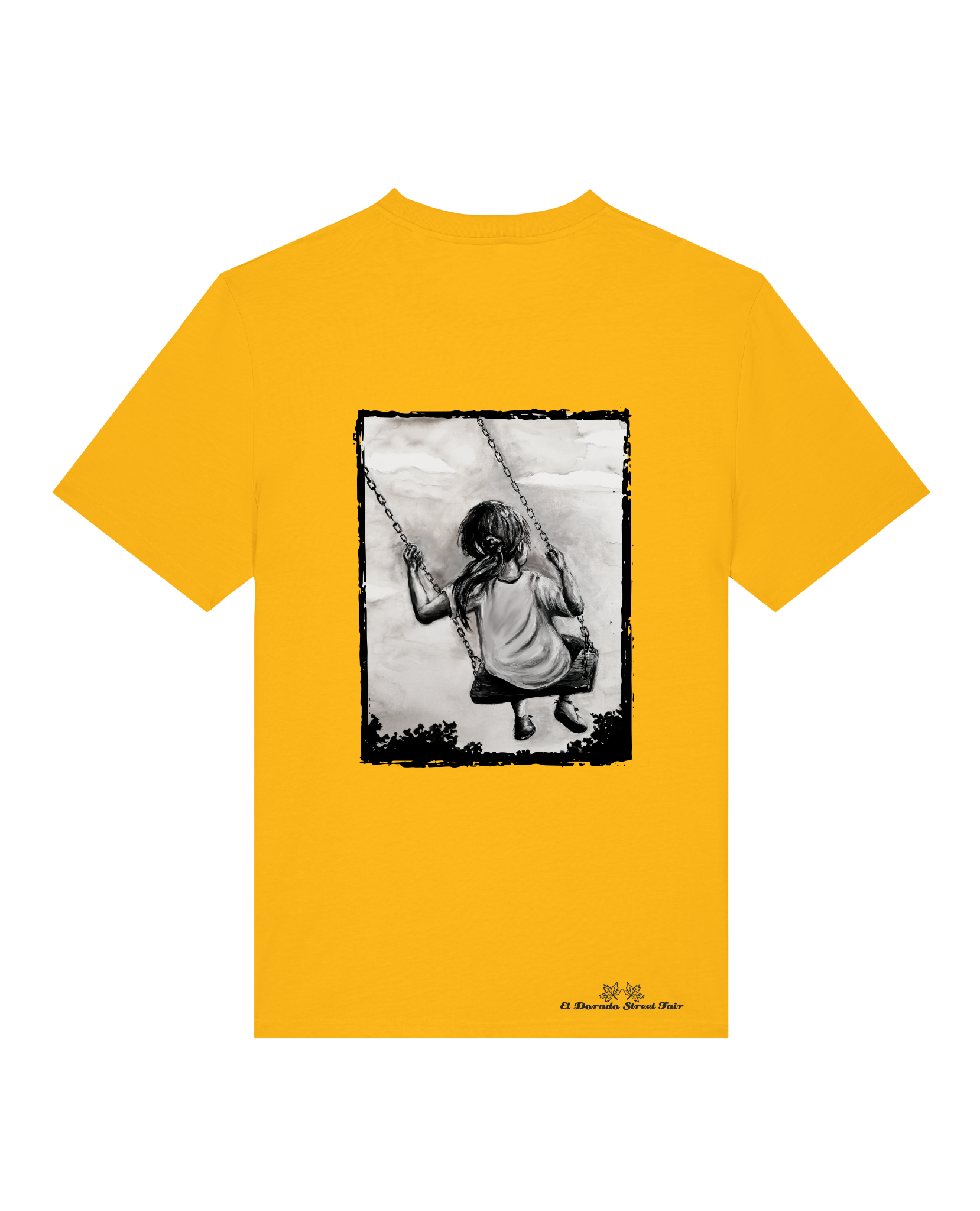 Bio Unisex Medium Fit T-Shirt Schaukeln (Backprint)