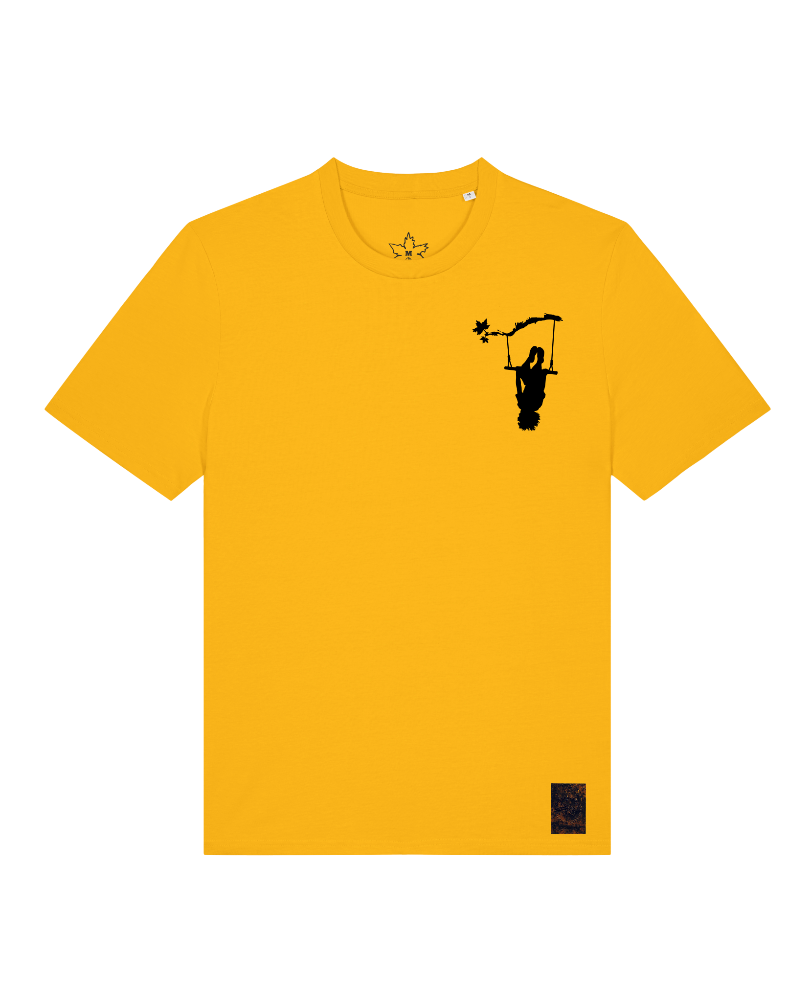 bio-unisex-medium fit-tshirt-schaukeln (backprint)-sttu169-sonnenblume-front