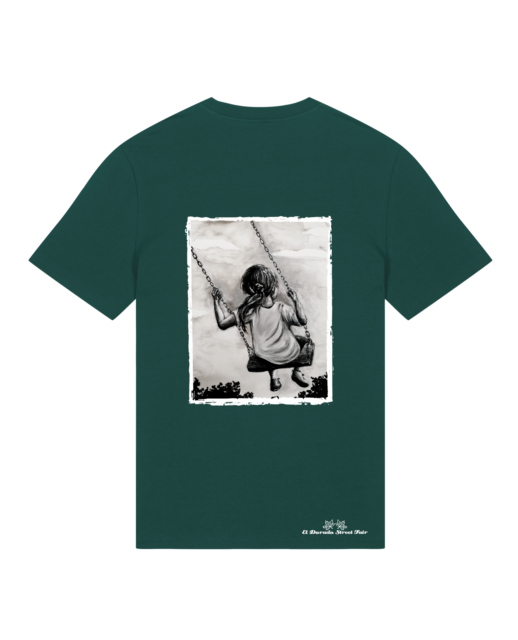 Bio Unisex Medium Fit T-Shirt Schaukeln (Backprint)