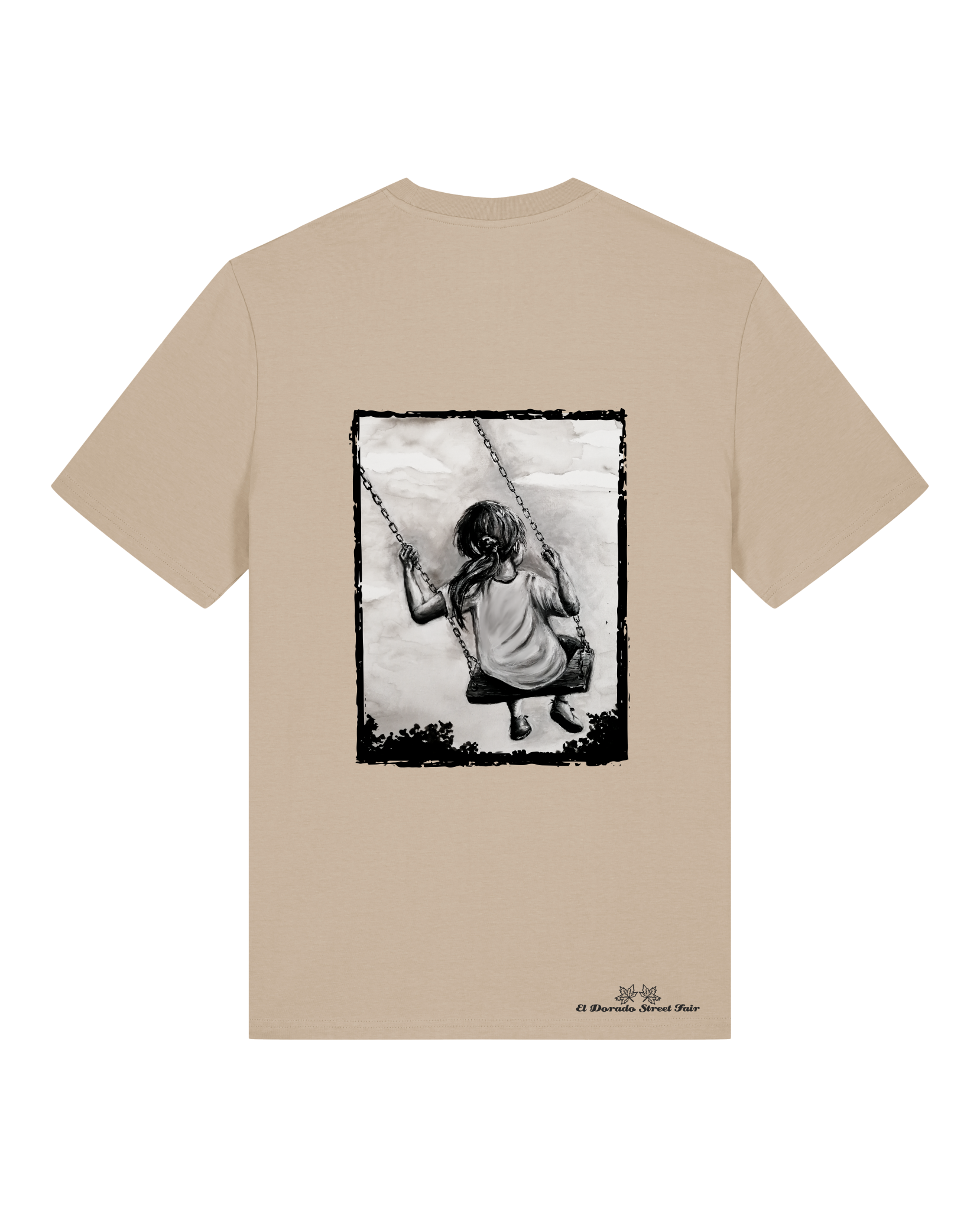 Bio Unisex Medium Fit T-Shirt Schaukeln (Backprint)