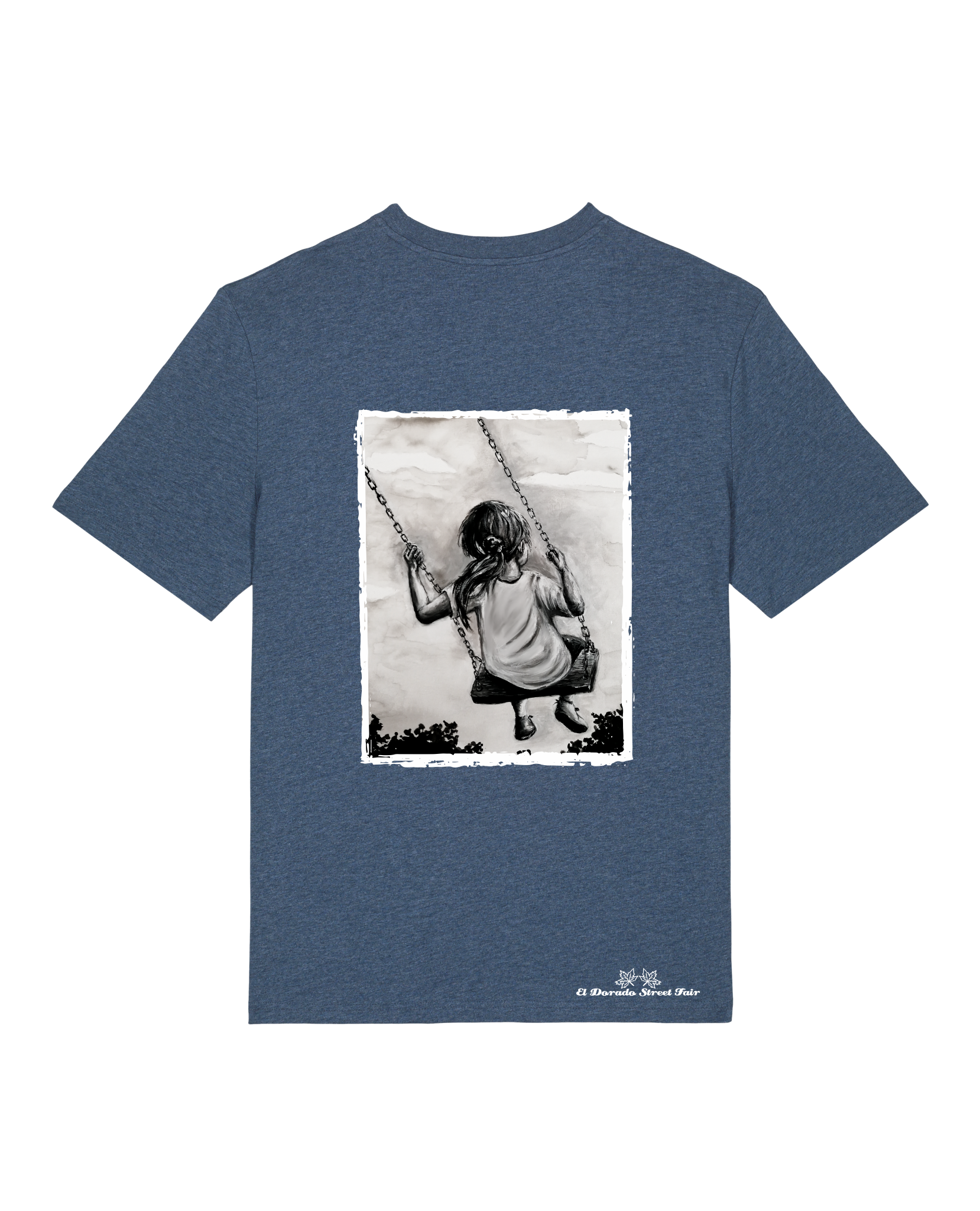 Bio Unisex Medium Fit T-Shirt Schaukeln (Backprint)