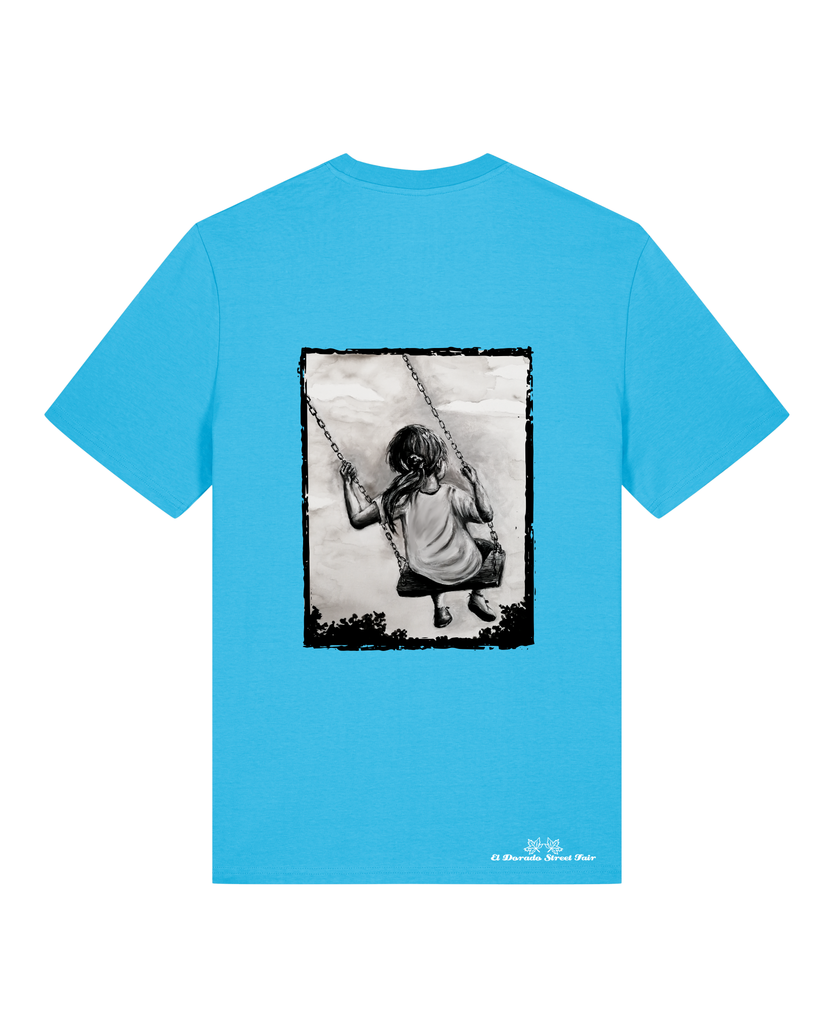 Bio Unisex Medium Fit T-Shirt Schaukeln (Backprint)
