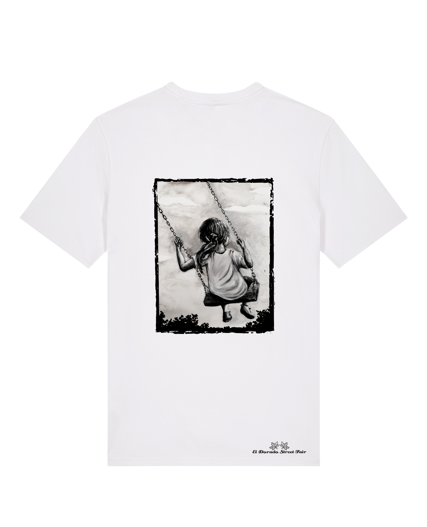 Bio Unisex Medium Fit T-Shirt Schaukeln (Backprint)