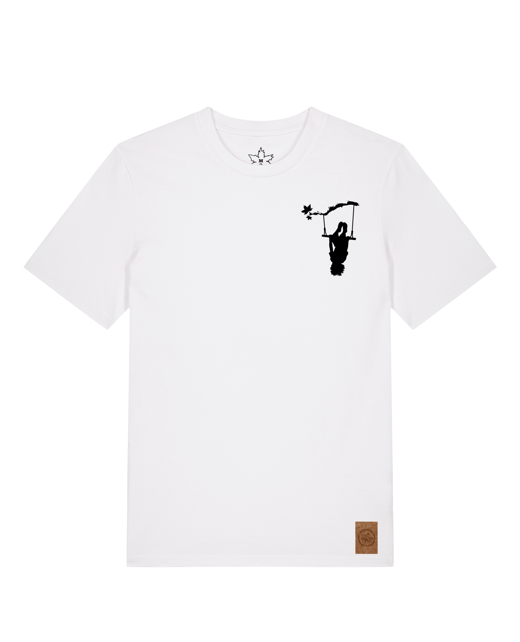 bio-unisex-medium fit-tshirt-schaukeln (backprint)-sttu169-weiß-front