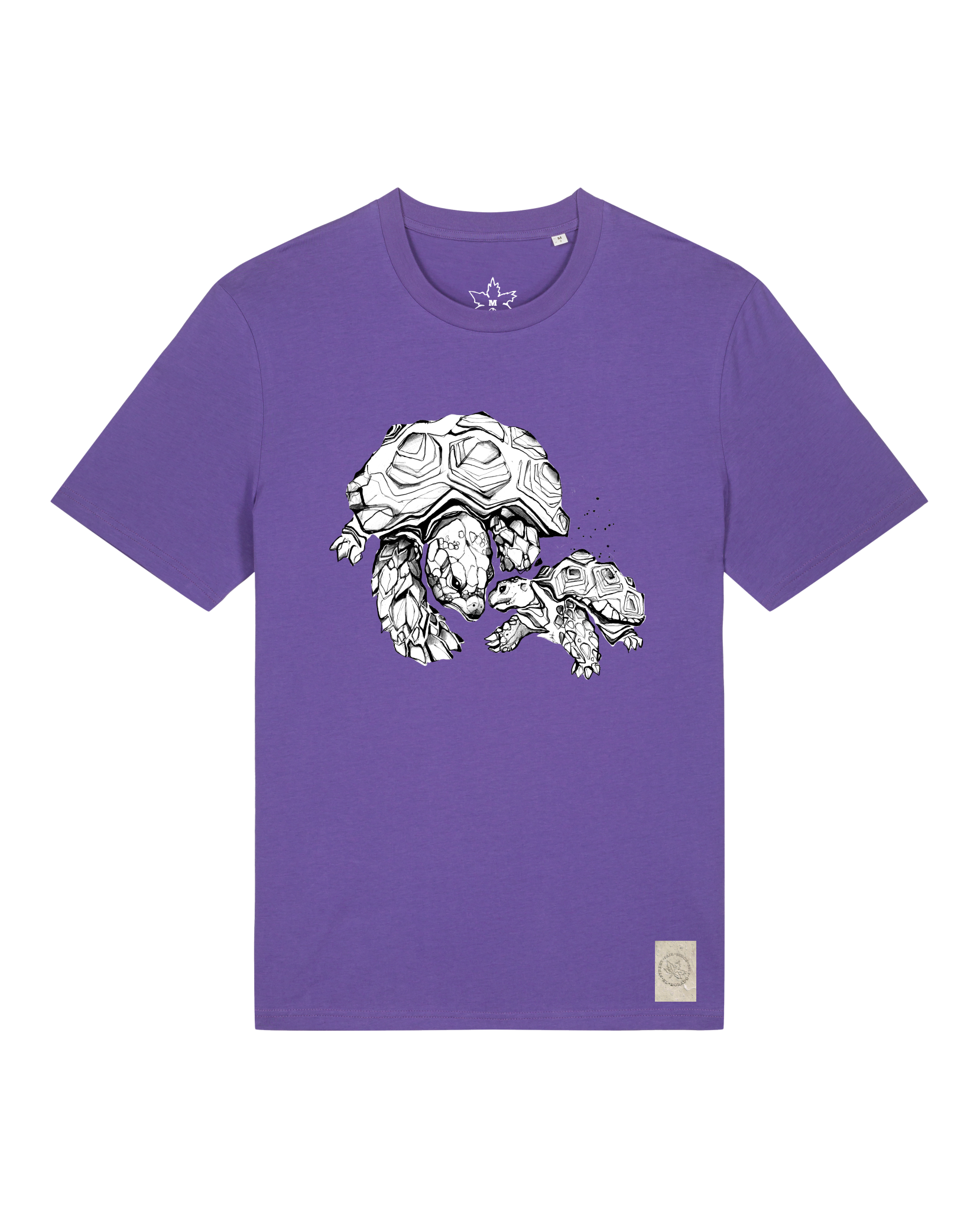 bio-unisex-medium fit-tshirt-schildkrötis-sttu169-blaukraut-front