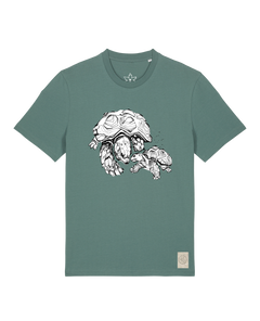 bio-unisex-medium fit-tshirt-schildkrötis-sttu169-blautanne-front