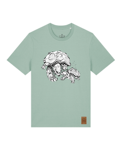 bio-unisex-medium fit-tshirt-schildkrötis-sttu169-eukalyptus-front