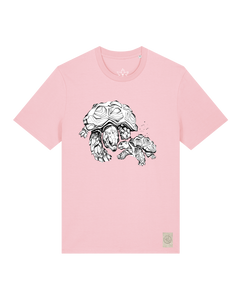 bio-unisex-medium fit-tshirt-schildkrötis-sttu169-flamingo-front
