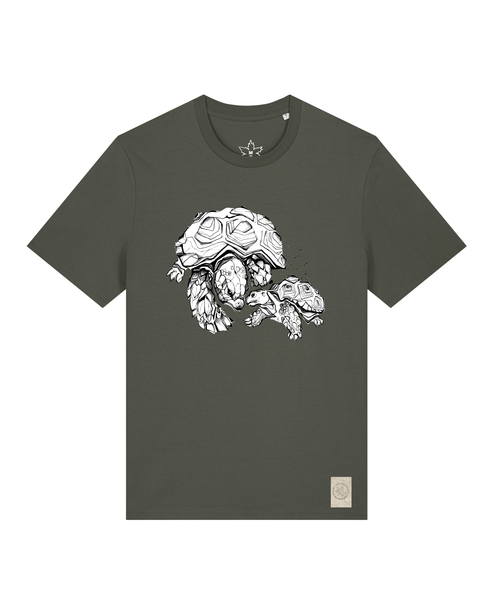 bio-unisex-medium fit-tshirt-schildkrötis-sttu169-grunkohl-front