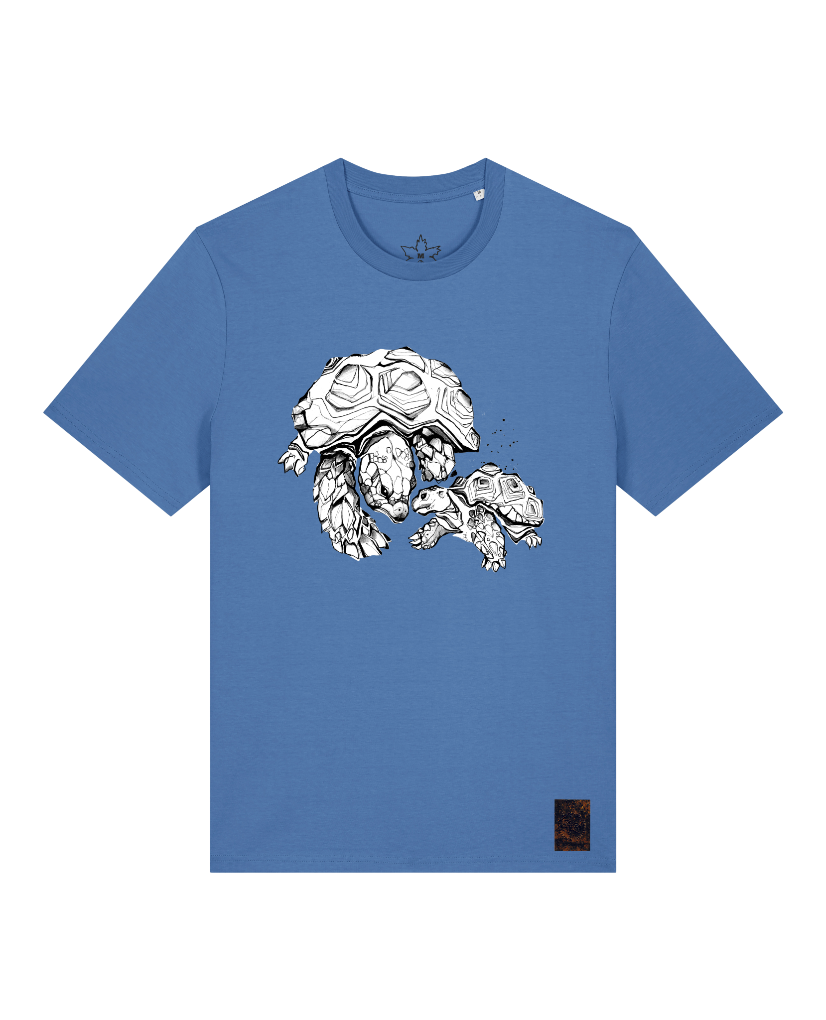 bio-unisex-medium fit-tshirt-schildkrötis-sttu169-hortensie-front