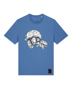 bio-unisex-medium fit-tshirt-schildkrötis-sttu169-hortensie-front