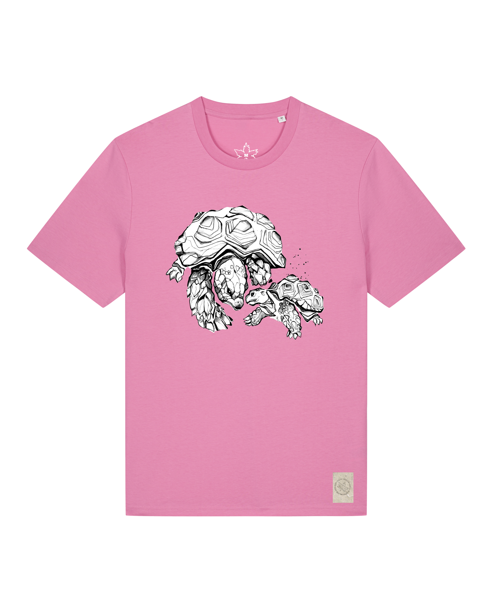 bio-unisex-medium fit-tshirt-schildkrötis-sttu169-kaugummi-front